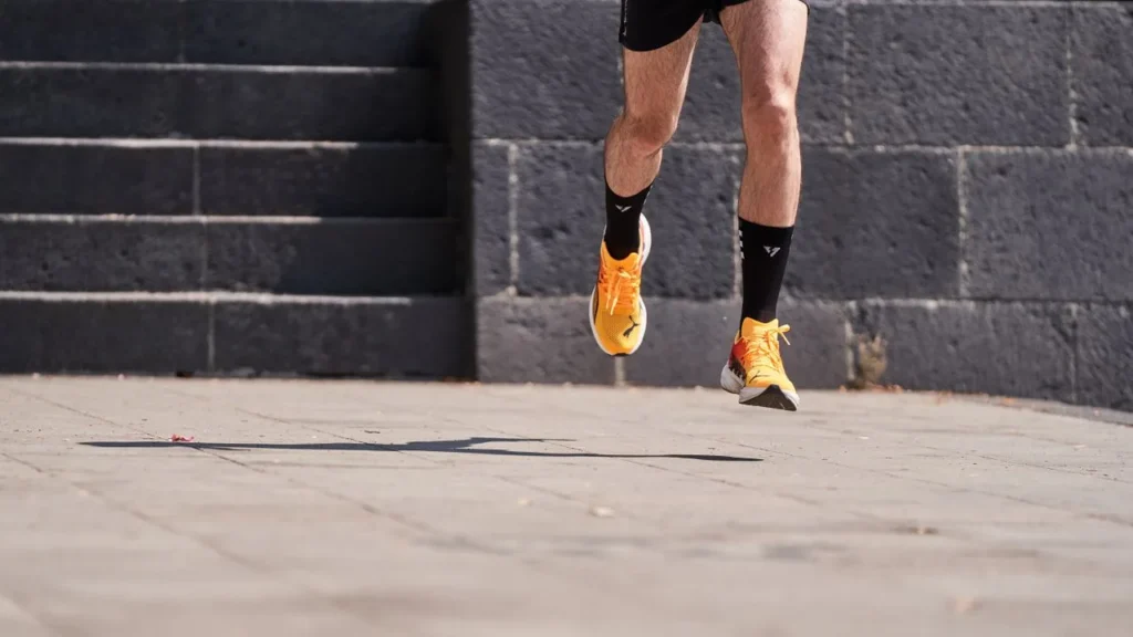 hardlopen benen oranje schoenen placeholder