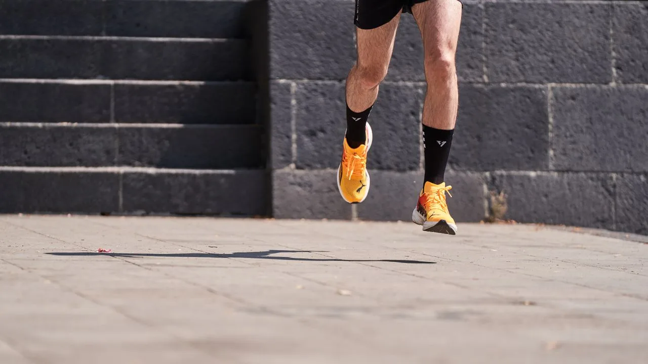 hardlopen benen oranje schoenen placeholder